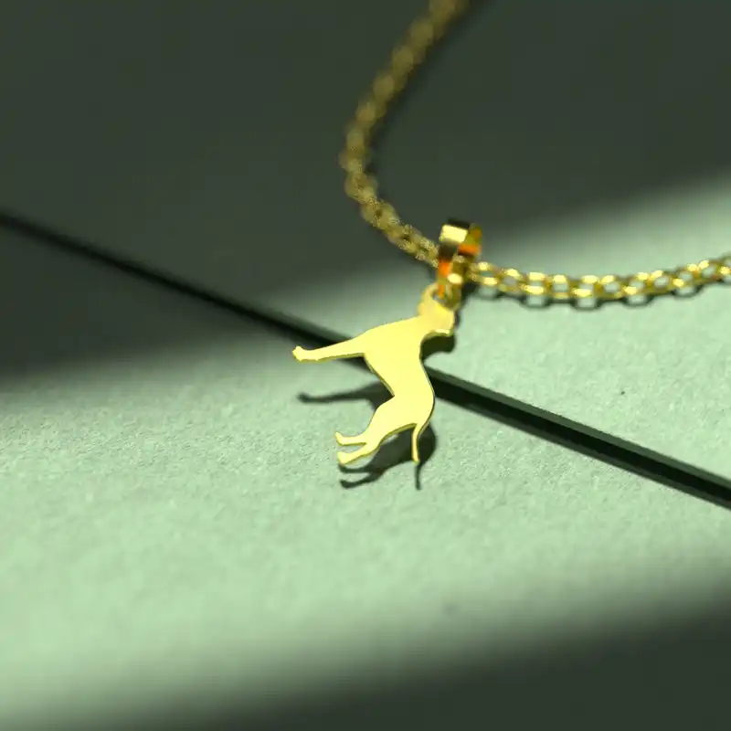 گردنبند طلا 18 عیار زنانه مدوپد مدل سگ کد J3-1-1299