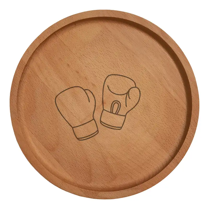 بشقاب چوبی مدل دستکش بوکس