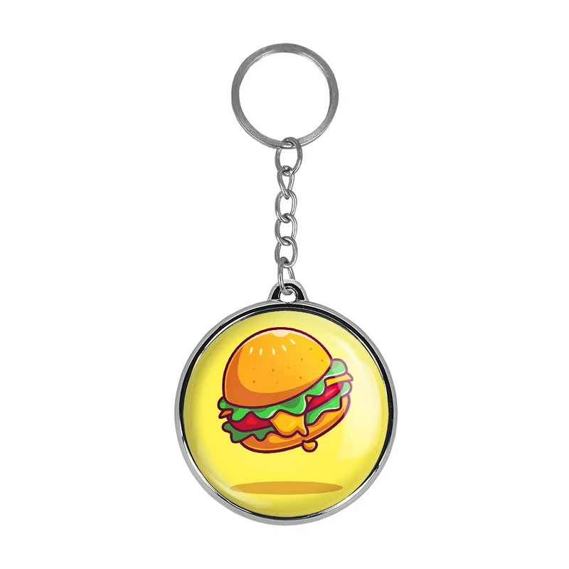 جاکلیدی خندالو طرح فست فود برگر مدل دوطرفه کد 2946929470