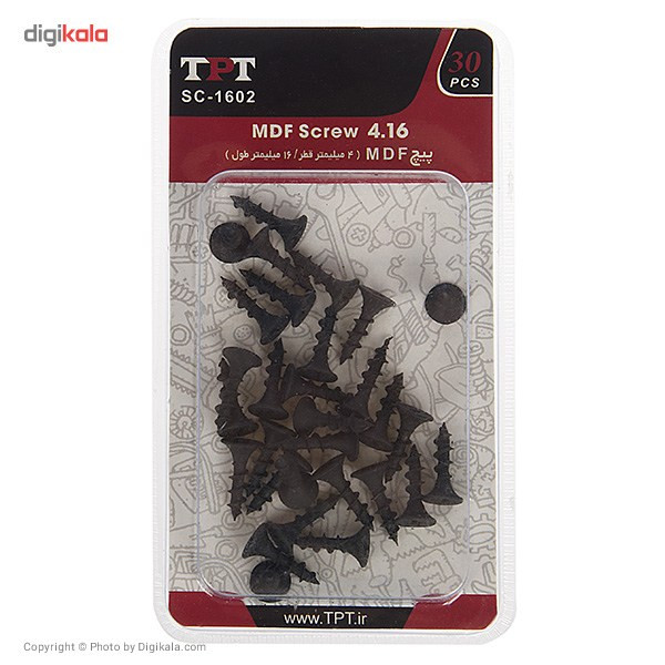 مجموعه 30 عددی پیچ ام دی اف تی پی تی مدل SC-1602