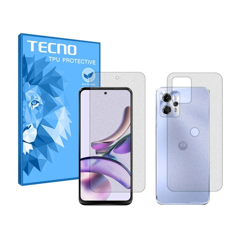 محافظ صفحه نمایش مات تکنو مدل HyMTT مناسب برای گوشی موبایل موتورولا Moto G13 به همراه محافظ پشت گوشی