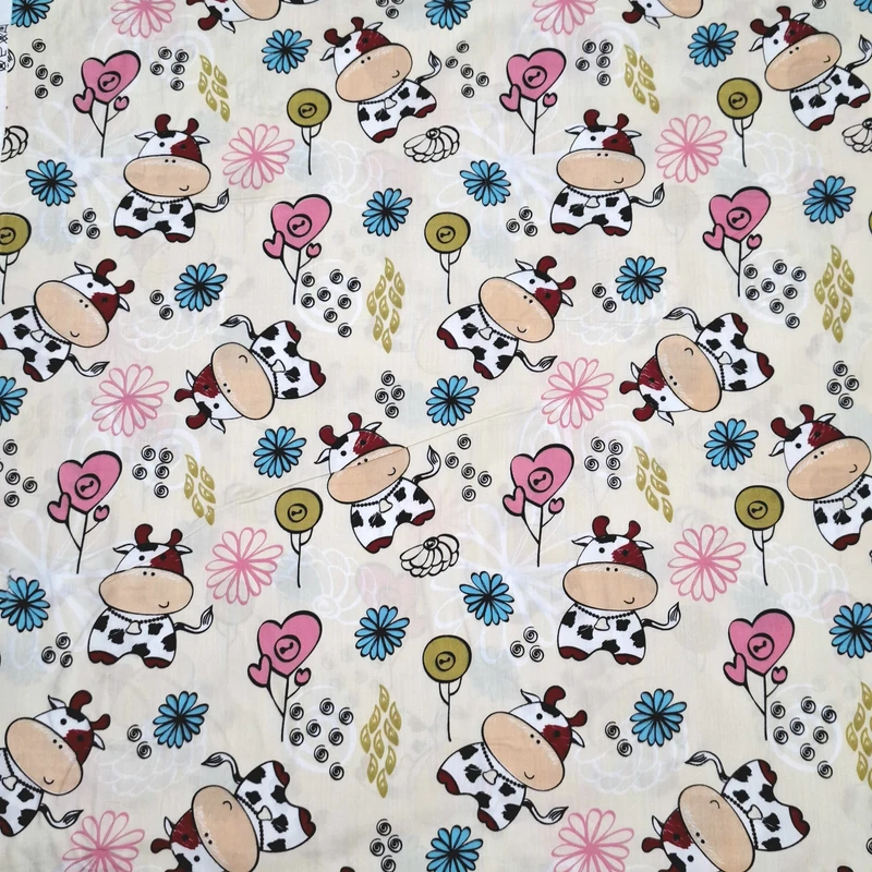 پارچه ملحفه عرض 1.5 متر مدل گاوی کد 3 رنگ شیری