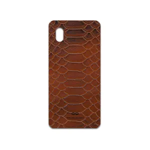 MAHOOT Brown-Snake-Leather Cover Sticker for Samsung Galaxy A01 Core