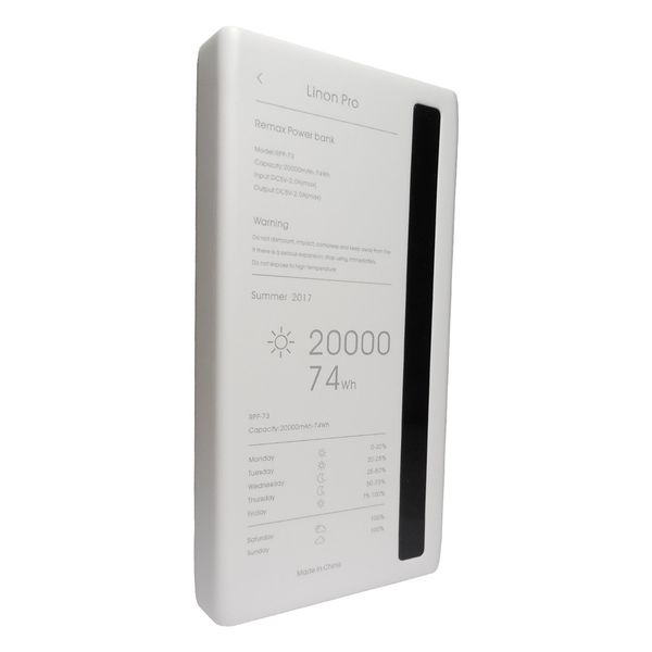 شارژر همراه ریمکس مدل Pro RPP-73 ظرفیت 20000 میلی آمپر شارژر همراه ریمکس مدل Pro RPP-73 ظرفیت 20000 میلی آمپر