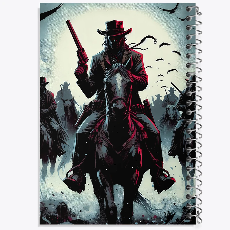 دفتر مشق 100 برگ خندالو طرح رد دد (Red Dead) کد N4959