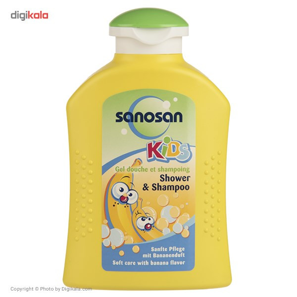 شامپو سر و بدن بچه سانوسان مدل Kids Banana حجم 200 میلی لیتر