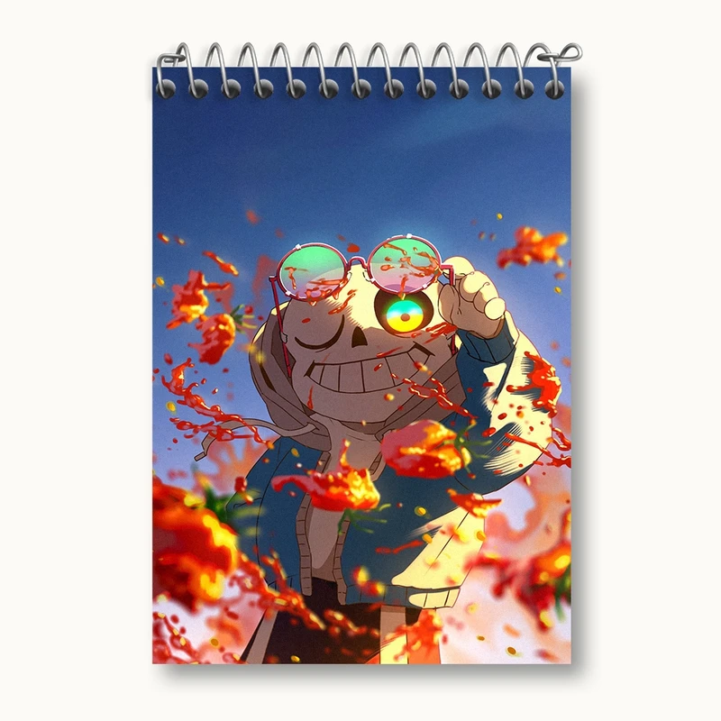 دفتر یادداشت 50 برگ خندالو مدل بازی آندرتیل (Undertale) کد 31791