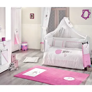 سرویس 9 تکه لحاف کودک کیدبو مدل Cute Bear Pink