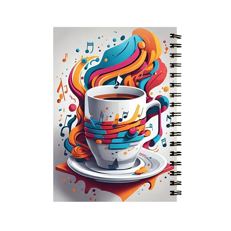 دفتر مشق 50 برگ طرح نقاشی قهوه کد 3279