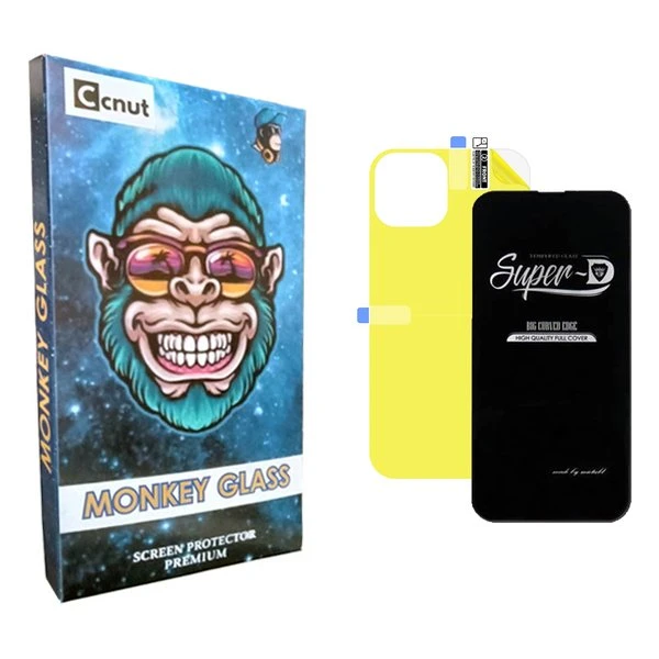 محافظ صفحه نمایش کوکونات مدل mnk SuperD مناسب برای گوشی موبایل اپل iPhone 14 Pro Max  به همراه محافظ پشت گوشی