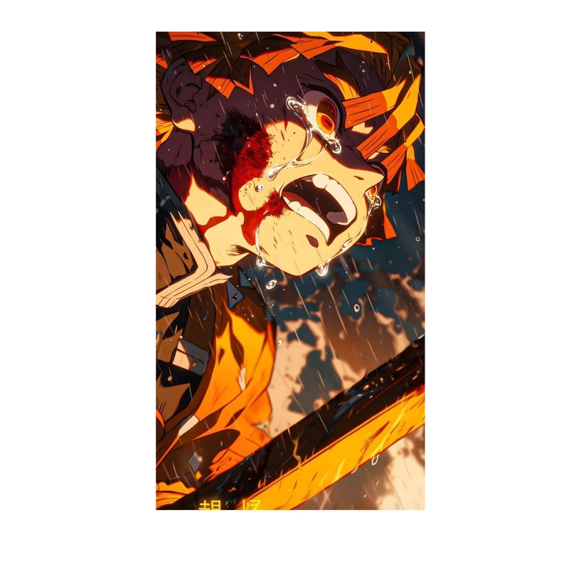 استیکر لپ تاپ و موبایل مدل انیمه طرح شیطان کش زنیتسو آگاتسوما demon slayer Zenitsu Agatsuma کد 782