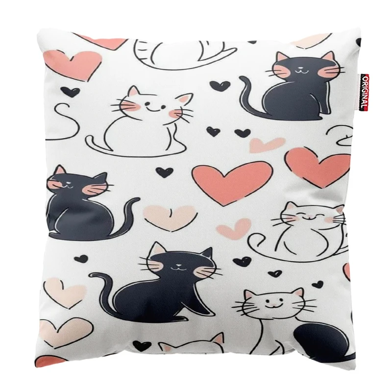 کوسن پاد آفرین مدل گربه کد 796 سایز 30*30 سانتی متر