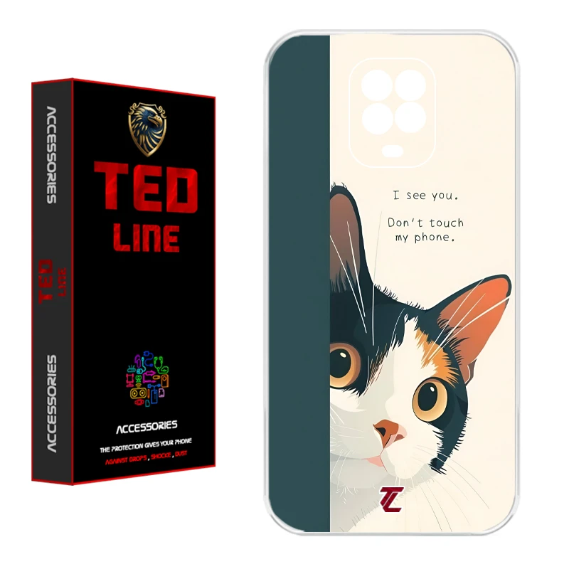 کاور تدلاین طرح گربه کد 1222 مناسب برای گوشی موبایل شیائومی Redmi Note 9S / Note 9 Pro