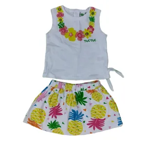 ست تاپ و شورت نوزادی توک توک مدل آناناس