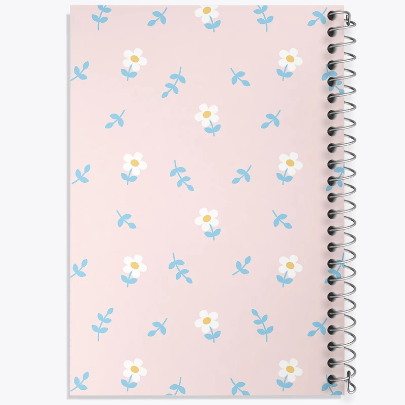 دفتر شطرنجی 50 برگ خندالو مدل گل گلی کد N323