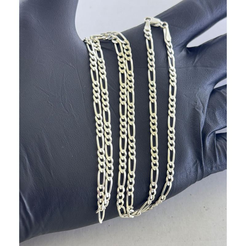 زنجیر نقره مردانه مدل فیگارو کد 13.08 زنجیر نقره مردانه مدل فیگارو کد 13.08