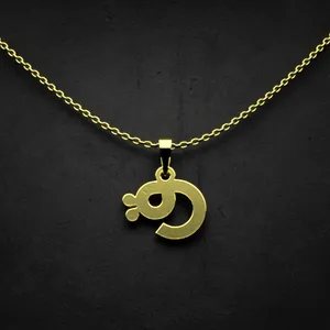 گردنبند طلا 18 عیار زنانه مدوپد مدل حرف ق کد I3-1-1676