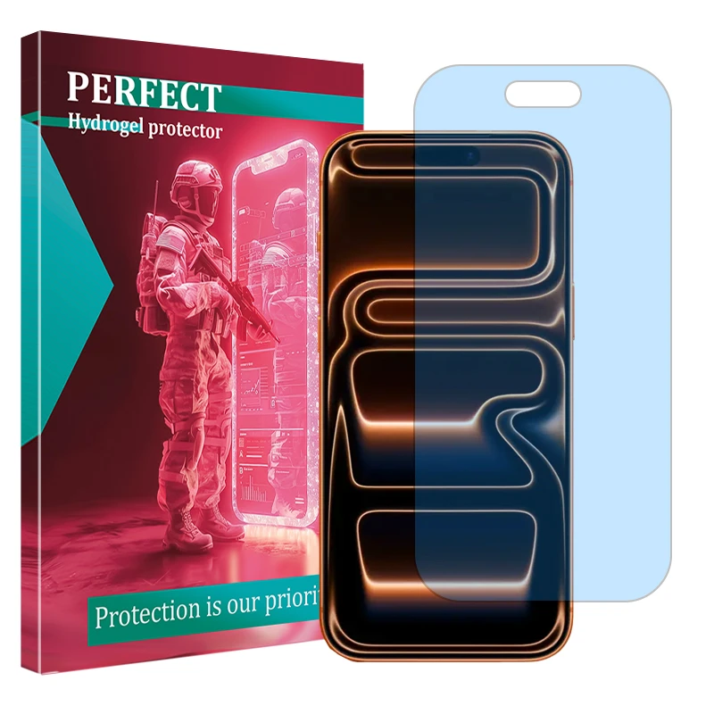 محافظ صفحه نمایش مات آنتی بلو پرفکت مدل Tough مناسب برای گوشی موبایل اپل iPhone 17 Pro
