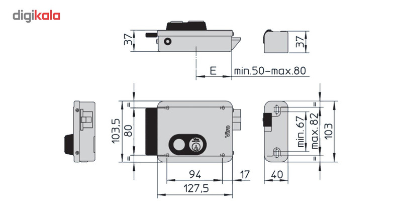 قفل برقی ویرو مدل V05 راست باز شو