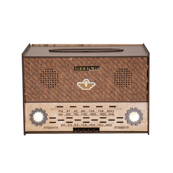 جعبه دستمال کاغذی مدل رادیو کلاسیک کد 02
