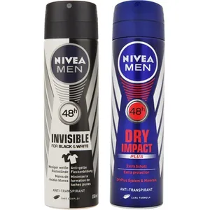 Nivea Dry Impact Plus And Invisible For Men 150ml Pack Of 2