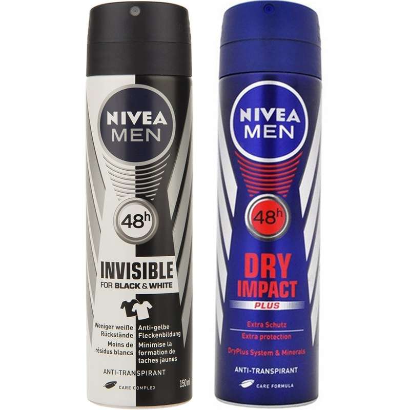 اسپری بدن مردانه نیوآ مدل Invisible Dry and Impact Plus حجم 150 میلی لیتر بسته 2 عددی اسپری بدن مردانه نیوآ مدل Invisible Dry and Impact Plus حجم 150 میلی لیتر بسته 2 عددی