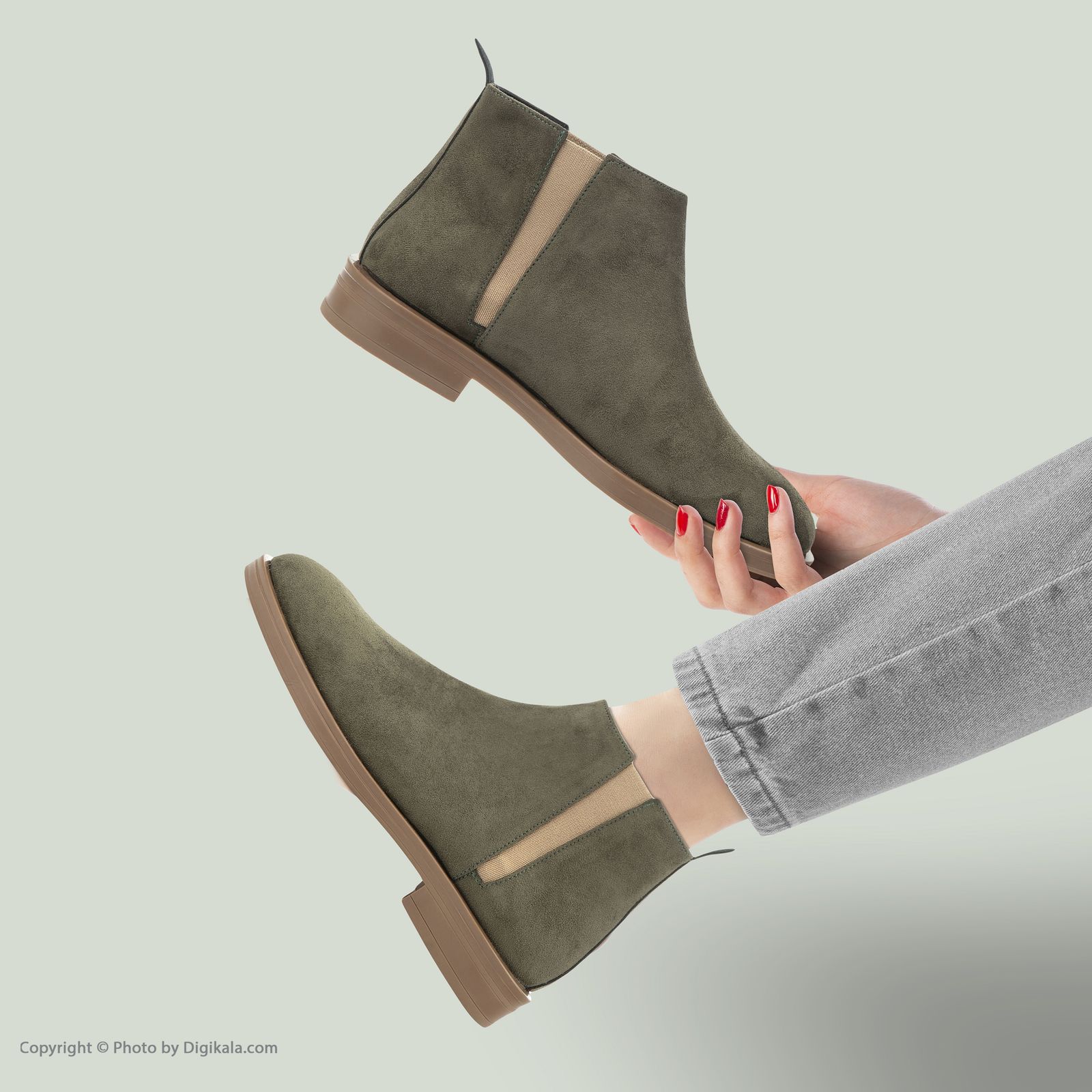 نیم بوت زنانه سولا مدل SL727600060Olive -  - 7