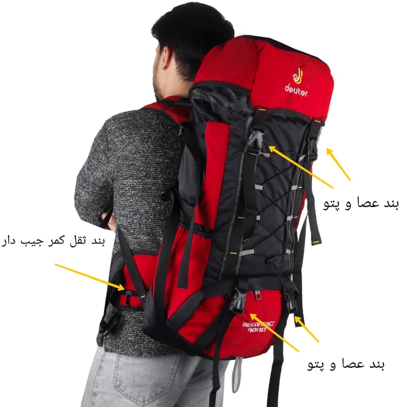 عکس شماره 5 : کوله پشتی کوهنوردی 60 لیتری مدل jdoo-dtr