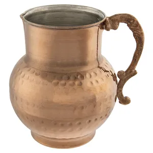 پارچ مسی آزین مس طرح چکش کاری سایز 2