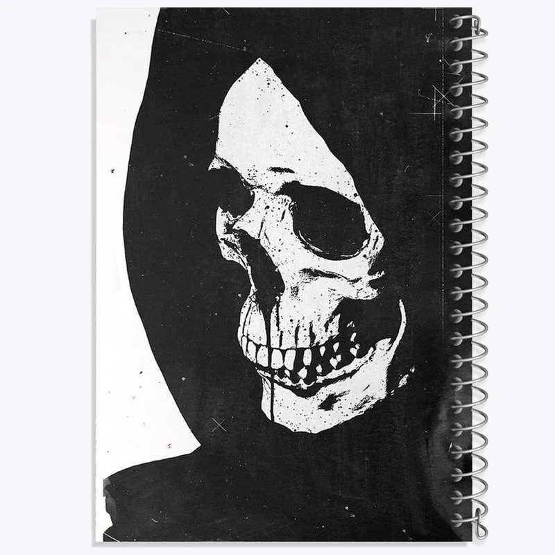 دفتر ژورنال نویسی 50 برگ خندالو مدل نقطه ای طرح اسکلت Skleton کد 1198