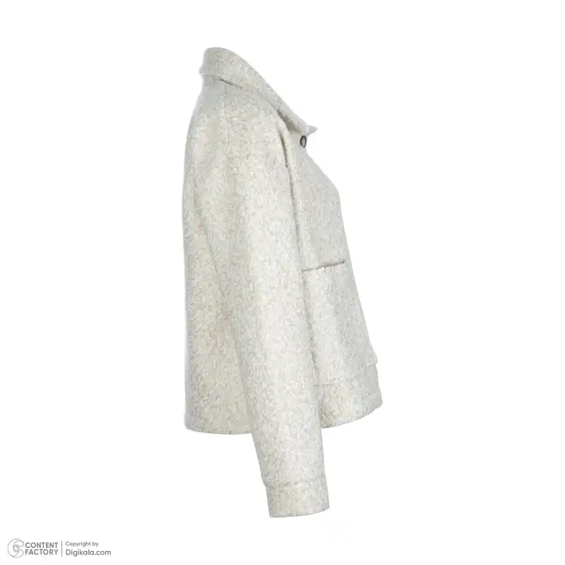 کت زنانه ژیار مدل دوجیب رنگ کرم