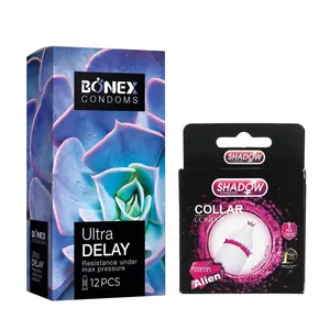 کاندوم بونکس مدل Ultra Delay بسته 12 عددی به همراه کاندوم شادو مدل Collar