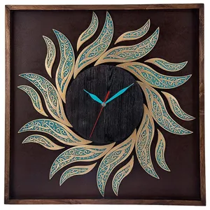 ساعت دیواری گالری آسوریک طرح شعله کد 86018