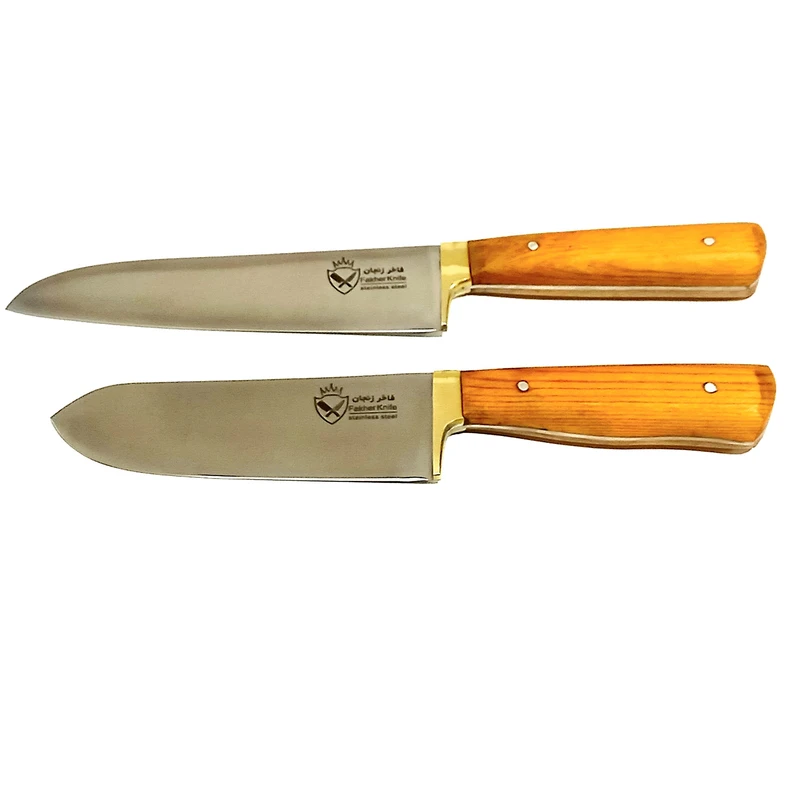 ست چاقوی ۲پارچه آشپزخانه فاخرزنجان مدل گوشت ومرغ