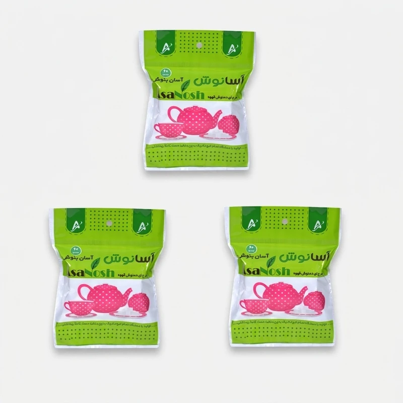 فیلتر چای آسانوش مدل کیسه ای سه بسته 60 عددی