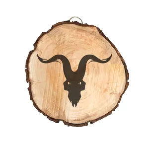 دیوار کوب چوبی مدل جمجمه گاو 6226
