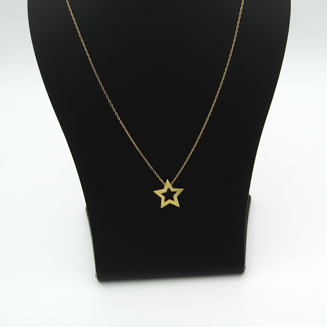 گردنبند طلا 18 عیار زنانه کاپانی طرح ستاره کد KN042 -  - 3