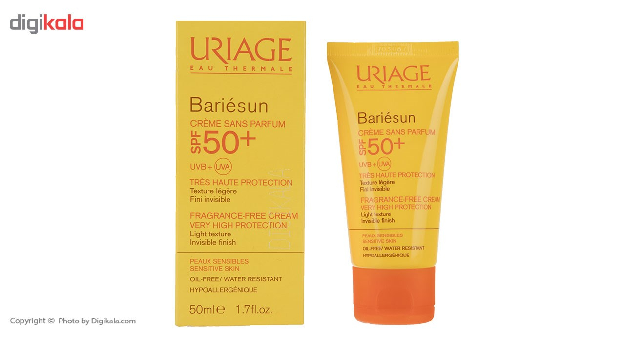 کرم ضد آفتاب اوریاژ سری Bariesun مدل Invisible Finish SPF50 حجم 50 میلی لیتر