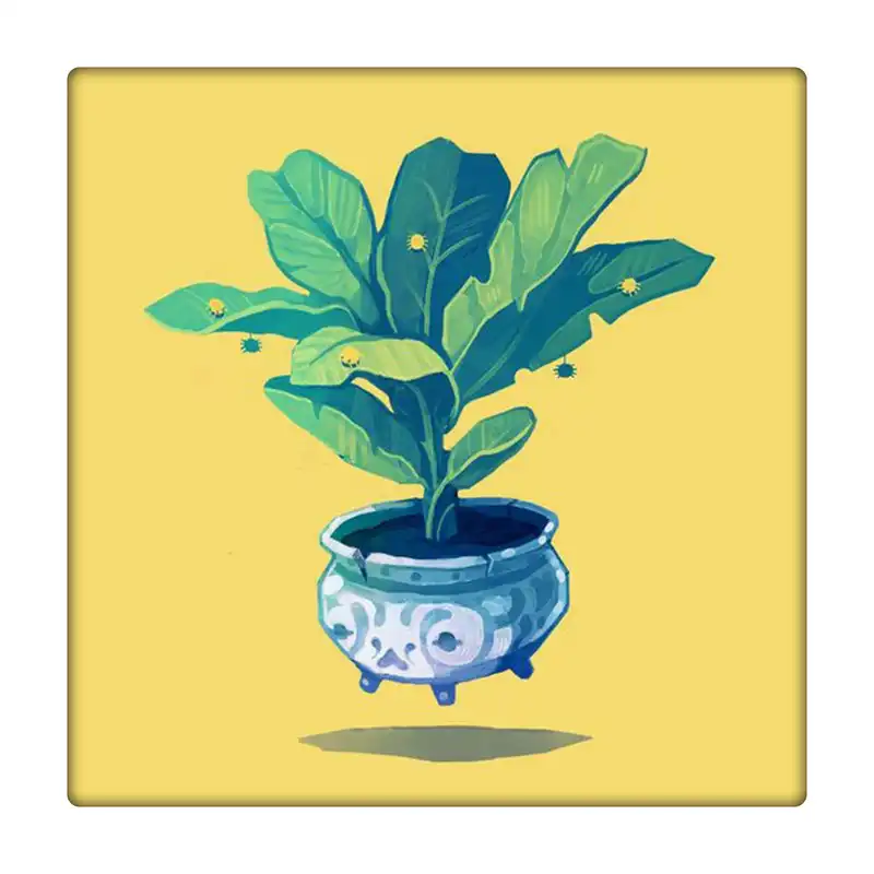 کاشی طرح گلدان گل و گیاه کد 3609844