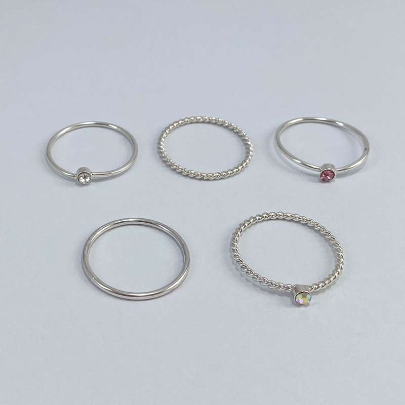 انگشتر زنانه اکسسورایز مدل 592849 مجموعه 5 عددی