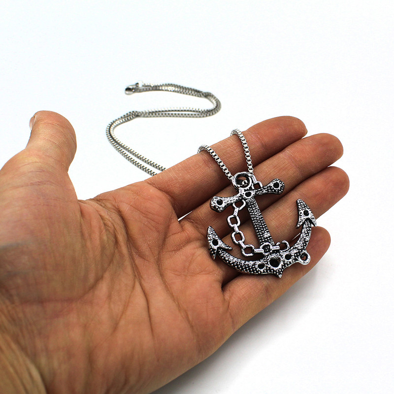 گردنبند مردانه رزالیا طرح لنگر مدل NM-SSC-5