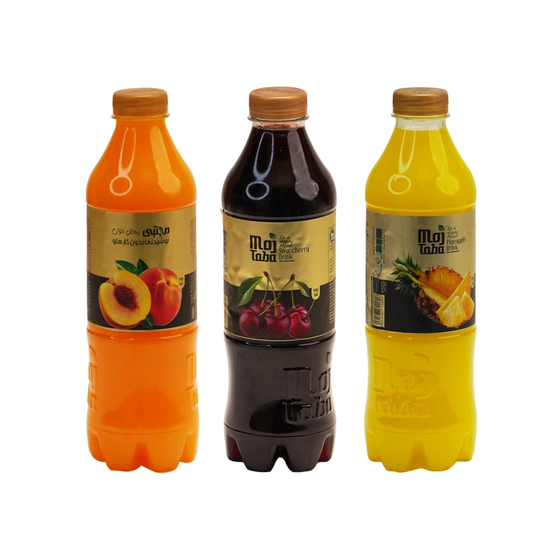 نوشیدنی هلو،آلبالو و آناناس مجتبی - 950 میلی لیتر بسته 3 عددی