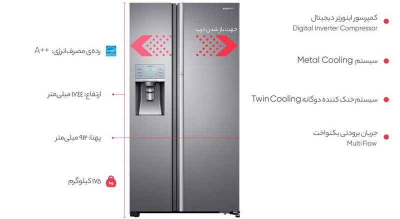 یخچال و فریزر سامسونگ مدل FSR12