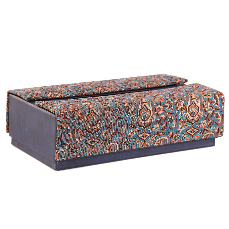 جعبه دستمال‌کاغذی ترمه سنا کد 115021 طرح یاس