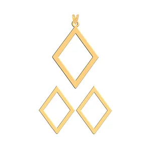نیم ست طلا 18 عیار زنانه فرشته مدل  هندسی  WHSL-000152