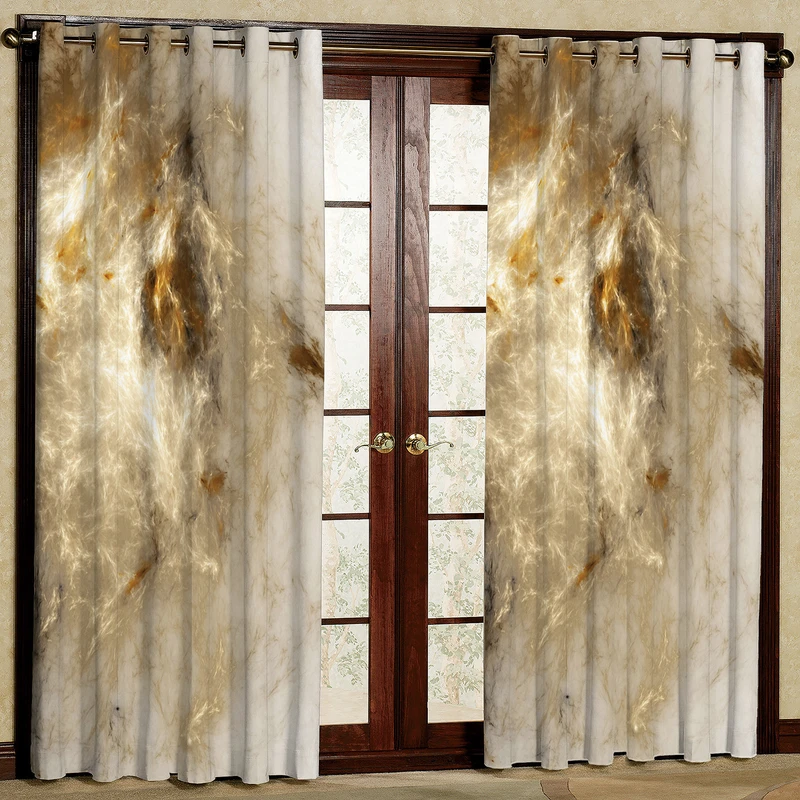 پرده طرح طلایی مدل مخمل پانچی کد 2564 W سایز 200x140 سانتی متر