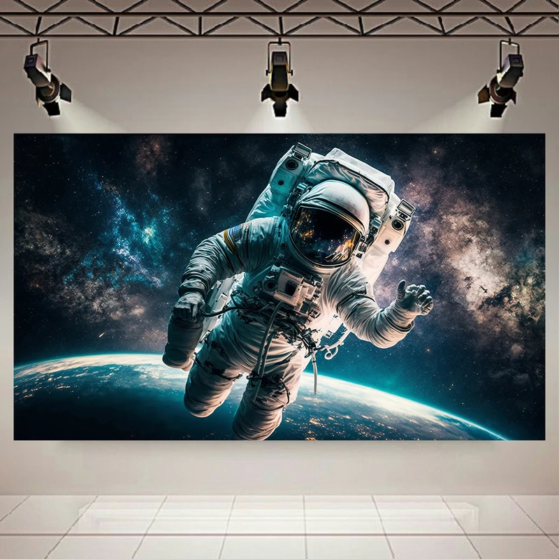  تابلو بوم طرح مخمل فضانورد مدل کهکشان کد PD2018