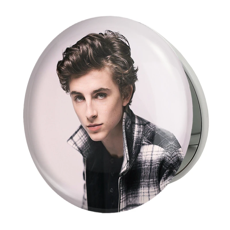 آینه جیبی خندالو طرح تیموتی شالامی Timothée Chalamet مدل تاشو کد 19298 