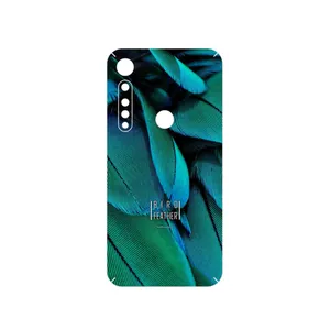 MAHOOT Green Feather Cover Sticker for Motorola One Vision Plus