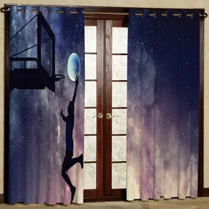 پرده مدل بسکتبالی هازان پانچی کد 2289 سایز 140x200 سانتی متر